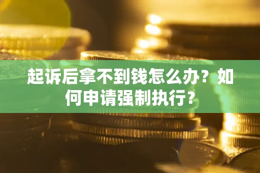 济南起诉后拿不到钱怎么办？如何申请强制执行？