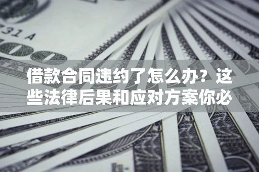 济南借款合同违约了怎么办？这些法律后果和应对方案你必须知道